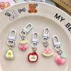 Vibrant Jelly Fruit Keychain Cute Resin Key Ring Bag Charm For Women Girls Spring Summer Accessories Gift