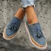 Fashion Tassels Loafers for Women Spring Lightweight Slip On Lazy Casual Shoes Woman Comfortable Flat Walking Shoes