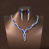 Bride Wedding Simple Necklace Earring Set Exquisite and Elegant for Ladies Suitable for Party Festivals