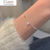 Fashion Temperament Small Heart Bracelet Personality O Chain 925 Sterling Silver Jewelry Bracelet for Women Wedding Party Gift
