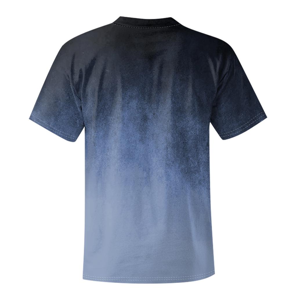 Summer Men's Popular T-shirt Printed Round Neck Short Sleeve T-shirt