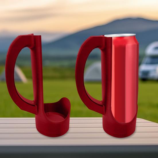 12oz Slim Can Holder 3D-Printed Can Handle Lightweight Plastic Beverage Sleeve Outdoor Drink Holder for Red Bull Soda Beer Cold Drinks