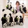 Hug Panda Plush Toy Mother and Child Panda Doll Children's Gift Bamboo Leaf Cute Panda Home Ornament Doll