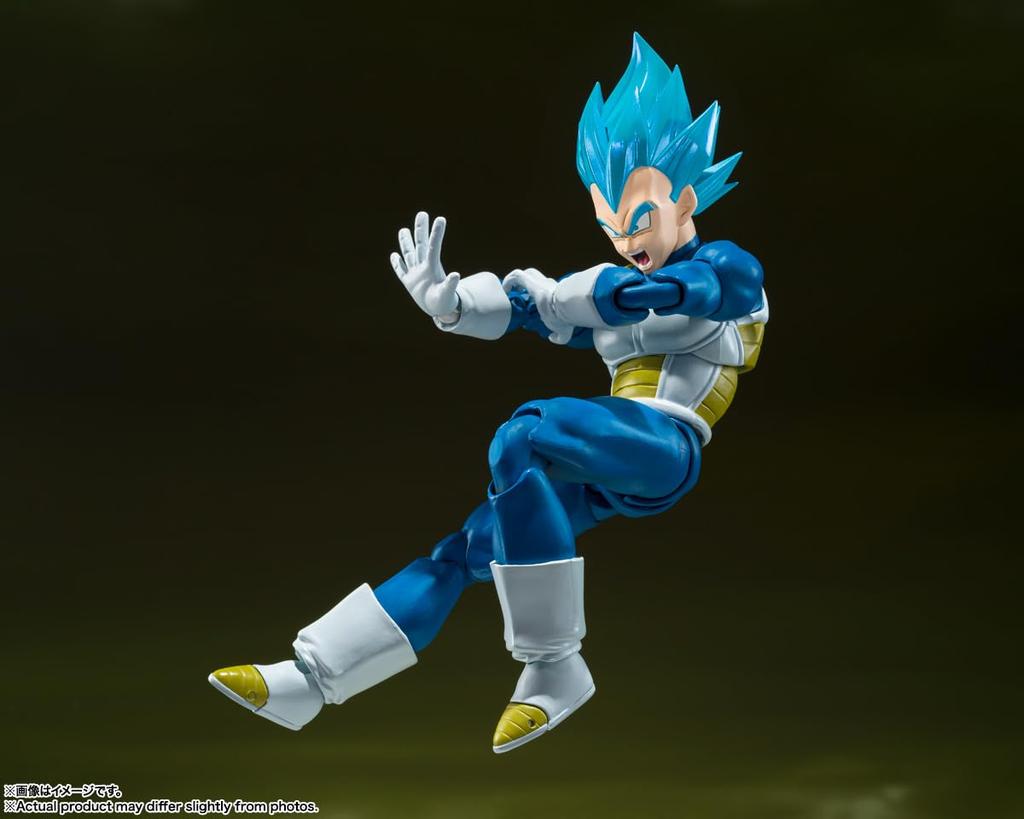TAMASHII NATIONS S.H.Figuarts Dragon Ball Super Super Saiyan God Super Saiyan Vegeta - Unwavering Saiyan Pride - Approximately 135mm PVC & A