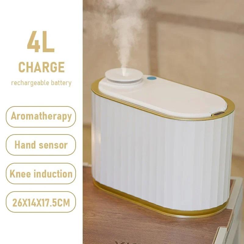 4L Aromatherapy Trash Can Bathroom Desktop Wastebasket Outdoor Mini Smart Trash Can Home Electronic Garbage Bin Sensor Wastebin