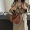 Simple Autumn Winter Collection Gray Brown Large Boston Tote Soft Matte Faux Suede Women Shoulder Bag