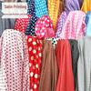Polka Dot Print Satin Fabric for Clothing, Dress Lining, Homewear, and Headwear