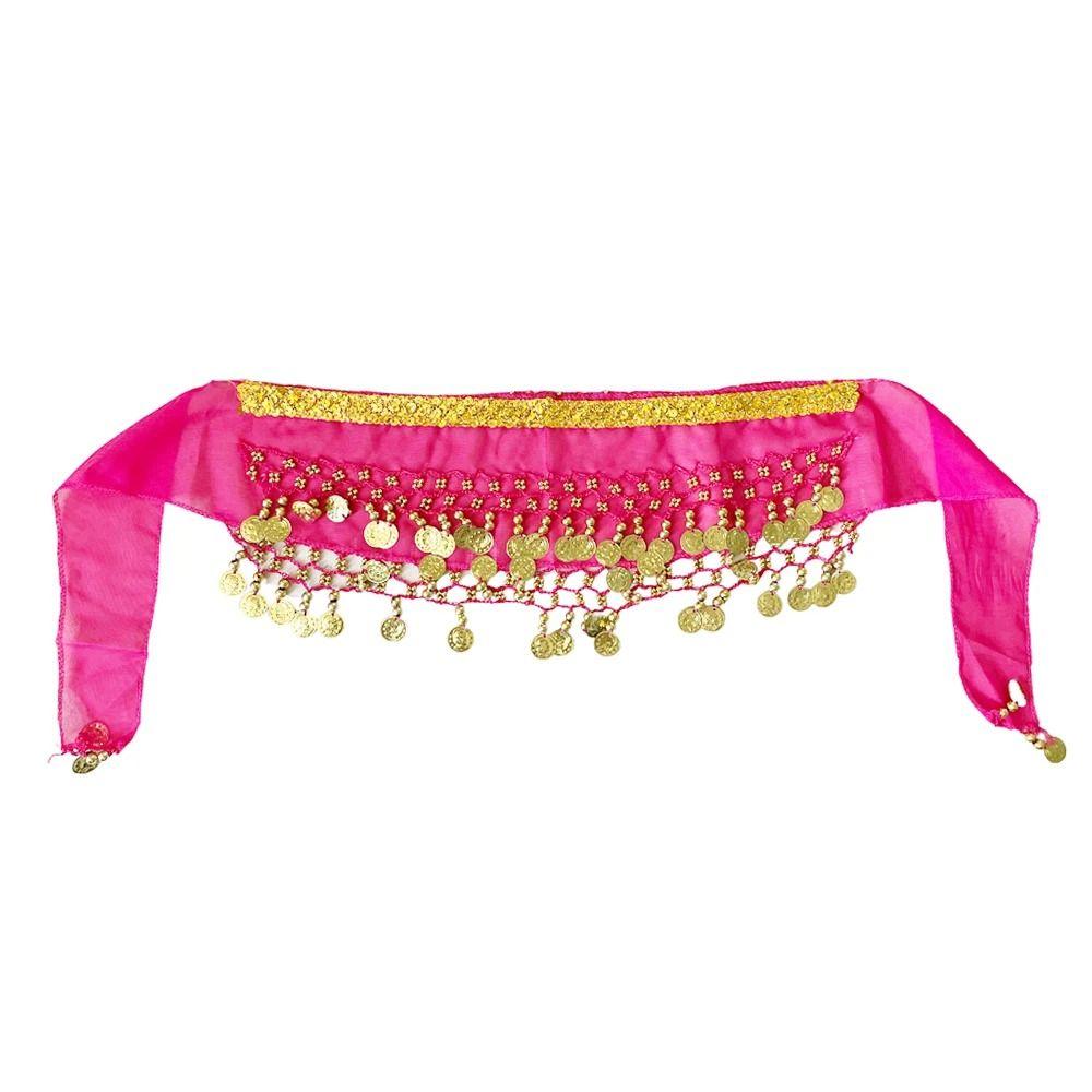 Chiffon Metal Coins Waist Chain Kids Dacning Waist Belt Chain New Hip Scarf