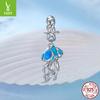 Dream Jellyfish Pendant, Ocean Wind S925 Sterling Silver Diy Bead Loose Bead Jewelry Accessories