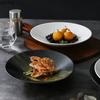 Simple Ceramic Dinner Plates Pasta Sushi Steak Plate Dessert Tray Creative Restaurant Round Solid Color Tableware Cooking Dishes