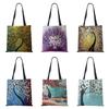 Women Canvas Tote Bag Print The Scenery Reusable Shopper Shoulder Bag 2022 Eco Harajuku Casual Large Capacity Travel Handbag