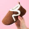 Child Cotton Slippers Solid Warm Kid Winter Home Shoe Boy Girl Plush Floor Shoe Indoor Soft Sole Anti-slip Cotton Shoe