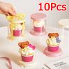 10PCS/Pack PET Fruit Decoration Dessert Box Simple Cake Cup Bakeries Water Resistance Gift 10x10x11cm/Single