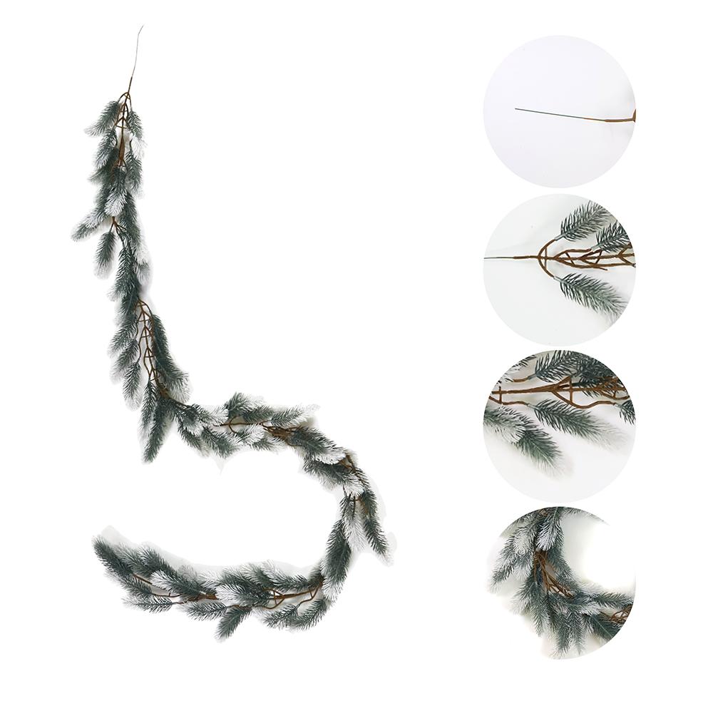 Real Touch Artificial Pine Garland 2M Winter Pine Garland Faux Greenery Garland Fireplaces