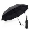 Wind Resistant Folding Automatic Umbrella Rain Women Auto Luxury Big Windproof Umbrellas Rain for Men Black Coating 10K Parasol
