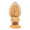 Hanrou Art Sculpture Buddha Statue Kokuzo Bodhisattva Buddhist Altar Buddha Statue Ornament Wooden Cypress Wood Carving Flying Heavenly Halo Octagonal