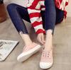 2024 Autumn New Slip-On Canvas Shoes Women White Shoes Summer Student Flat Bottom Casuals Women's Sneakers