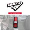 Car Tail Light Cover Trim Taillights Guard for Suzuki Jimny 2007-2017 Accessories, Black, 2pcs
