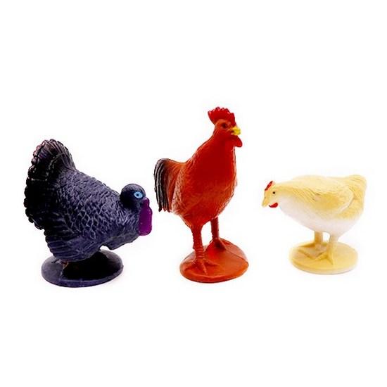 Animal Planet Farm Animal Figure Slim Round Bucket 13 Piece Set, 3 Sets, Popular Toys In Korea