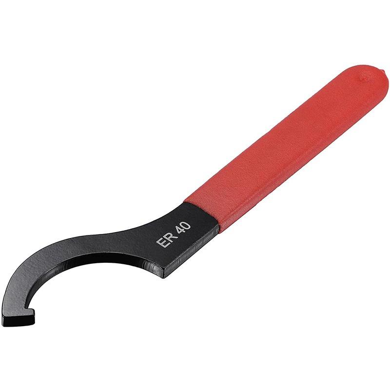 Hook Wrench Spanner For Lathe Clamping Nut N-Slip Handle Usage Black Oxidized