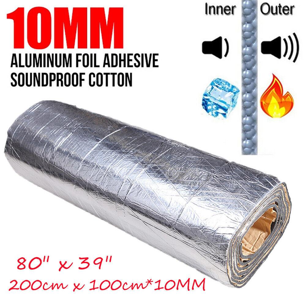 1/1.5/2/3m 1000*10mm Car Hood Engine Firewall Heat Mat Deadener Sound Noise Proof Insulation Deadening Aluminum Foil