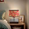 1PC Bohemian Table Lamp Shade Handmade Floral Print Lampshade Ethnic Style Ceiling Light Fixture 30x30x20cm