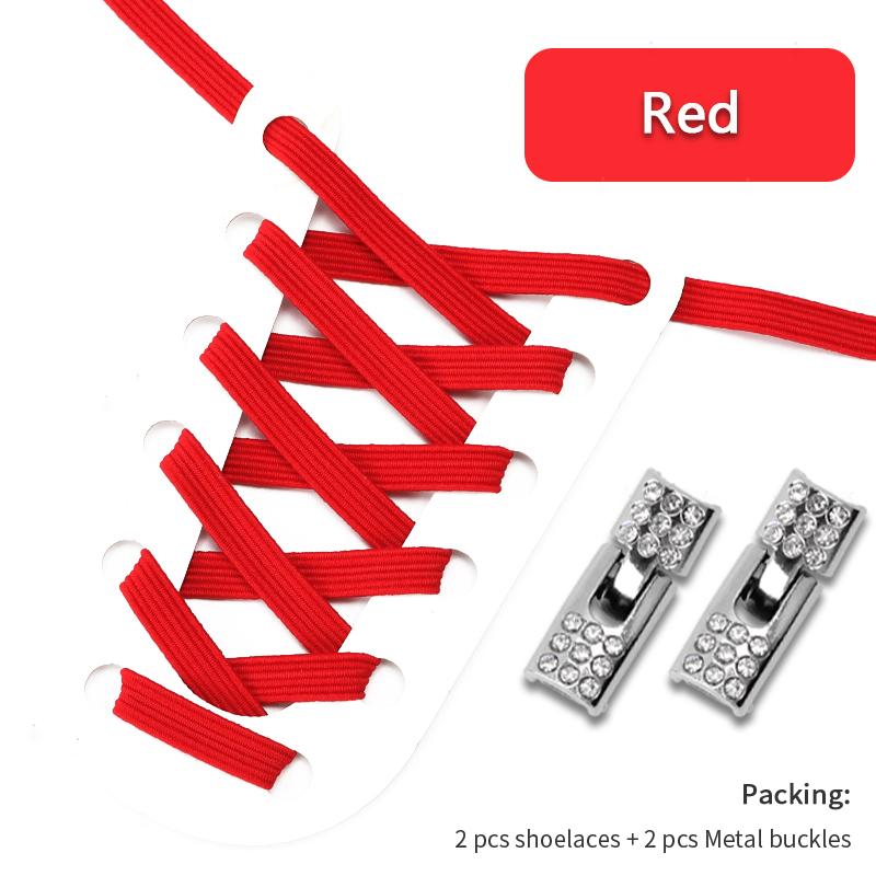 4Pcs Elastic Laces Sneakers Kids Adult No Tie Shoelace Cross Lock Shoelaces Without Ties 8MM Width Rubber Bands Shoes Accessorie NO.8