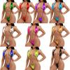 Womens Sling Shot Thong Micro Bikini Swimsuit Halter Lingerie Set Backless Swimwear