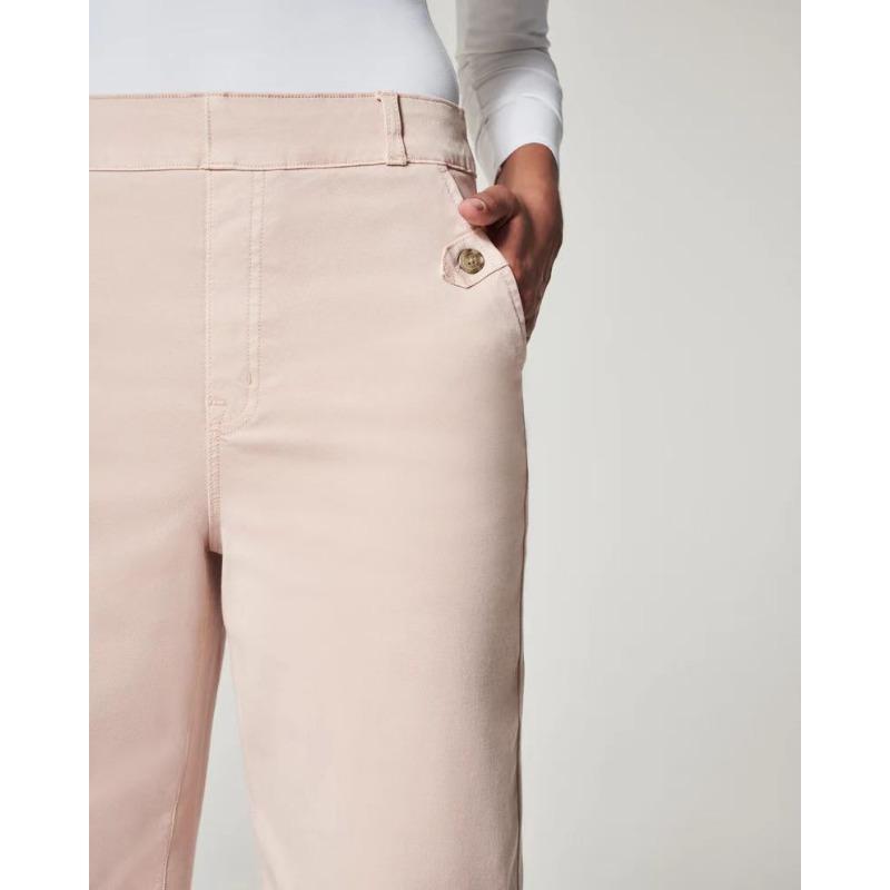 New Fashion Micro-flared Plus Size Women Pants 2024 Elegant New Casual Crop Pants for Women Solid Color Loose Trousers 1149