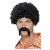 Men's 70s Disco King Wig & Moustache Set