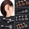 Men Women Rhinestone Cartilage Tragus Bar Helix Upper Ear Earring Stud Jewelry