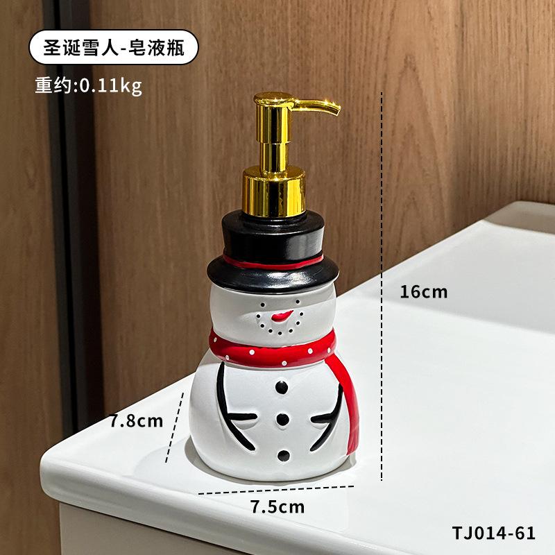 Cartoon Fun Santa Soap Dispenser Bottling Home Bathroom Bathroom Hand Sanitizer Pressing Bottle Decorations