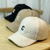Baseball Hat for Women Winter Casual Black Korean Version Versatile Face Showing Small Embroidery C Letter Autumn Peaked Cap