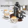 Espresso Coffee Machine 5 Bar 2-4 Cup 240ml Capacity 800W Espresso Maker with Steam Milk Frother