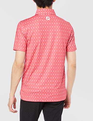 FootJoy Men's Tie Print Lyle Polo Shirt, Cape Red, Size M (FJ-S21-S02)