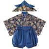 SLINX Baby Hakama Romper Kimono for Girls and Formal Perfect for Shrine 100th Day and First Japanese Romper and Baby Baby Hakama HF025 Set Size Boys,