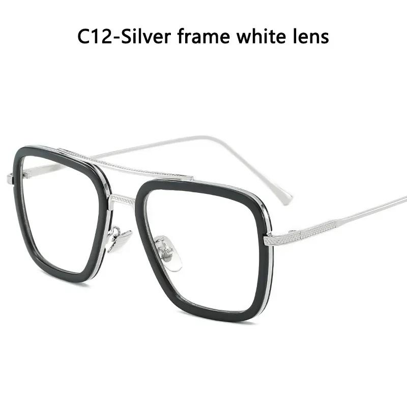 Luxury Steampunk Men Sunglasses Tony Stark Iron Man Sun Glasses Vintage Metal Eyewear Steam Punk Sunglass Uv400 Male Gafas