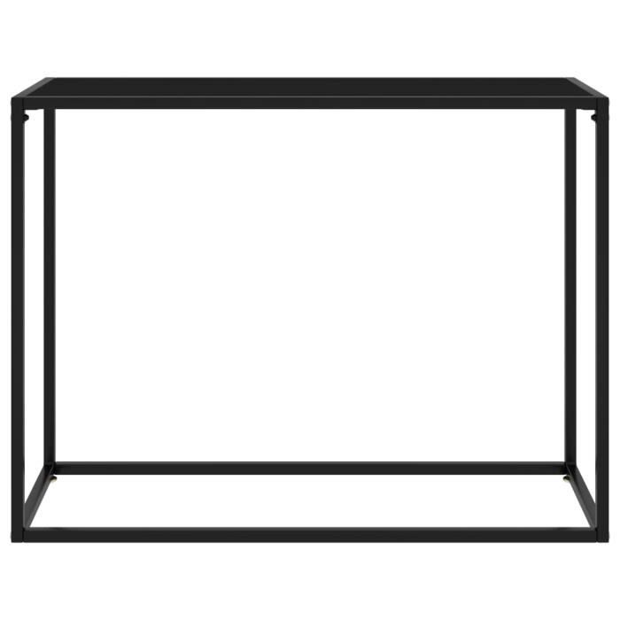 VidaXL Table console, Noir 100x35x75 cm Verre trempé