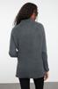 Women's Fashion Stylish Sweater Green Soft Textured Stand-Up Collar Seamless Knitwear Sweater