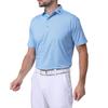 FootJoy Men's Scallop Shell Print Short Sleeve Wide Collar Shirt, Blue Sky, Size S (FJ-S24-S15, 81751-S)