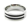 Steel Ring 'Tony' Black Silver