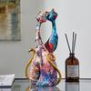 Graffiti Lovers Cat Figurines Couple Animal Ornaments Resin Painted Cat Statue for European Home Interior Study Bedroom Decor