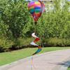 Hot Air Balloon Wind Spinner Rainbow Windmill Ornament Wind Twister Outdoor Spiral Windmill for Home Garden Lawn Decor