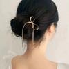 Korean Hair Accessories Metal Bow U Shape Hair Pins For Women Girls Silver Gold Color Hairwear Simple Fashion Hair Sticks Gifts