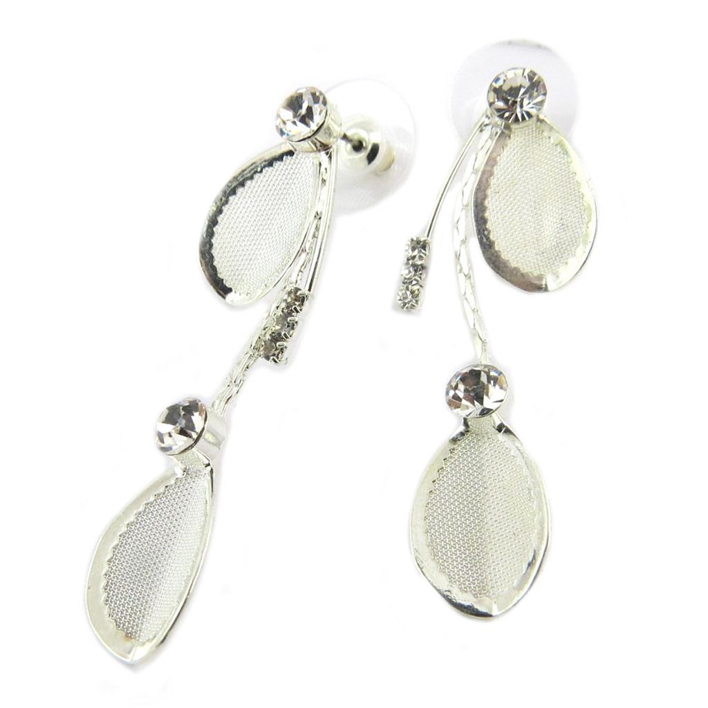 Les Trésors De Lily [P7272] - Silver White 'Sissi' Designer Set (necklace + Earrings)