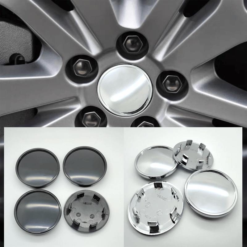 4pcs ABS 62mm ( 47.5mm Inner ) Blank Car Wheel Center Caps for Land Rover Universal Rim Hub Cover Accessories for 56mm Emblem Logo Car Stickers