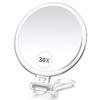 Handheld Magnifying Makeup Mirror 30 Times 20 Times 10 Times Enhanced Quality Folding Double-sided Travel Mirror