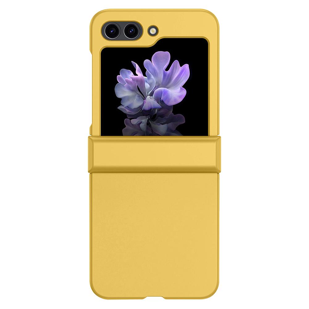 For Samsung Galaxy Z Flip 5 Solid Color Case Ultra Hard PC Shockproof Protection Shell Folding Phone Cases with Hinge Protect