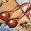 Wooden Spoon Stylish Exquisite Sturdy Long Handle Eco-friendly Dinner Spoon for Home