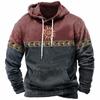 Autumn  European And American 3d Pullover Digital Print Men's Street Sports Fashion Trend Hoodie